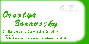 orsolya borovszky business card